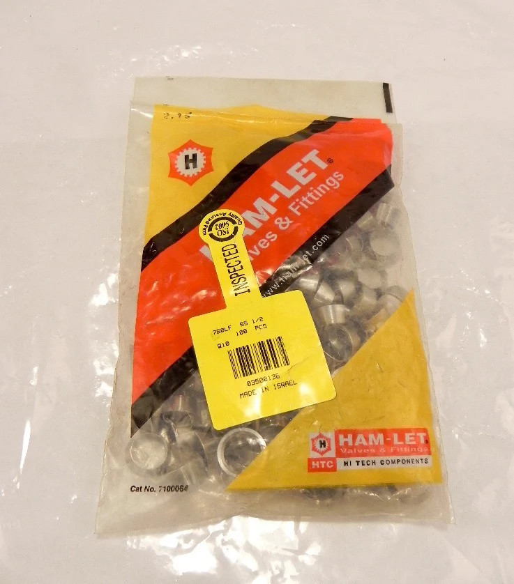 Ham-Let Front ferrule 760LF SS 1/2  (100)