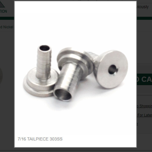 7/16 TAILPIECE 303SS # 3357