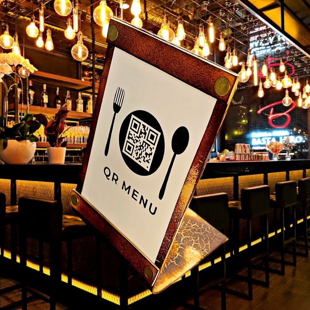 Bar Qr Menu Stand, Support  Reserved