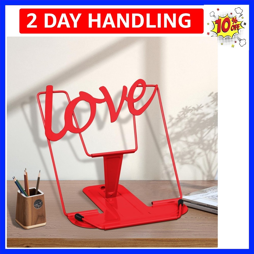 Adjustable Metal Book Holder, Reading Stand for Documents, Typing Stand for C...