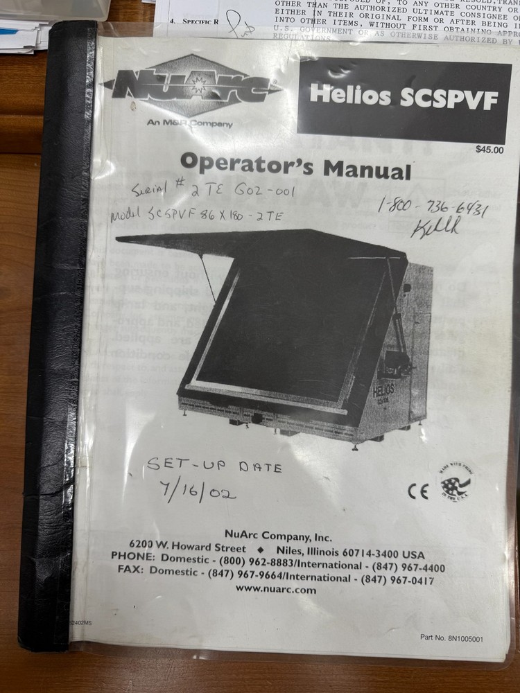 NuArc Helios Screen Exposure Unit