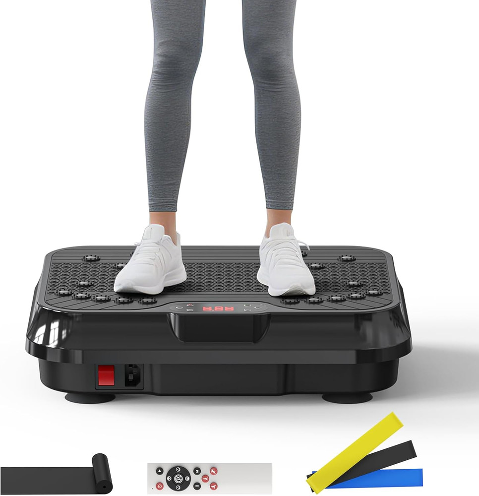 Vibration Plate Exercise Machine, Vibrating Plate for Lymphatic Drainage, 400 Lb