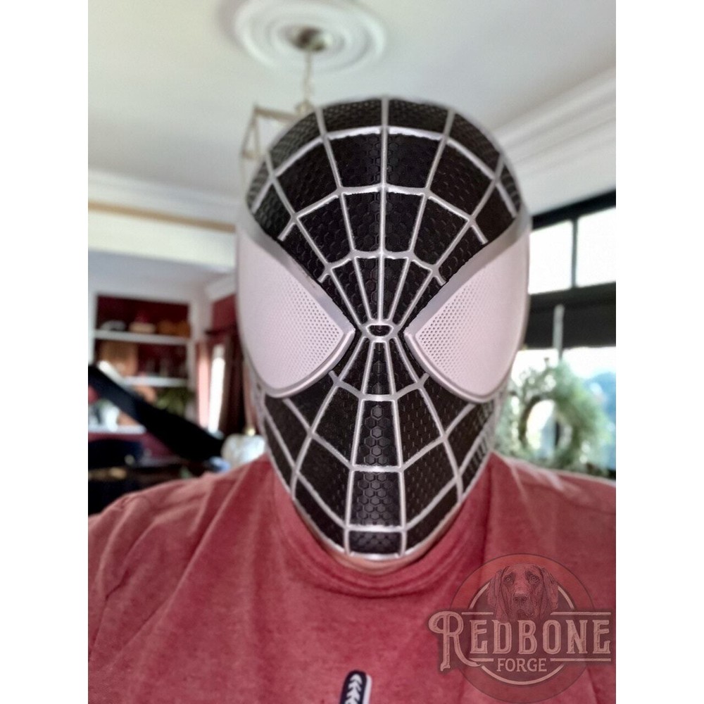 Black Suit Spiderman Helmet Cosplay & Wearable