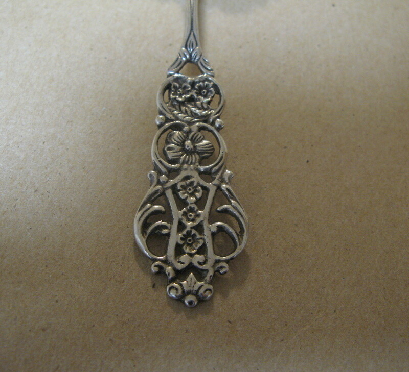 Vintage GEWE M Swedish Silver Berry Serving Spoon Signed