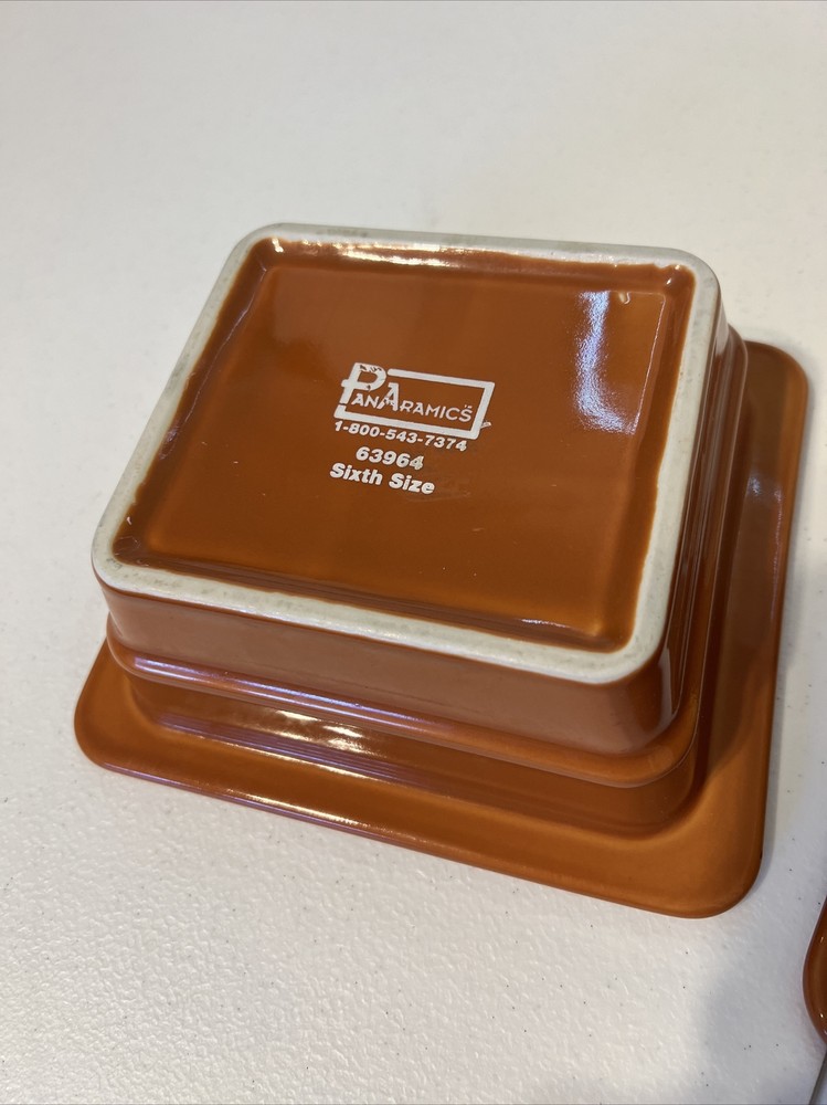 Hall PanAramics Orange￼ Sixth Size Square ￼Bowl