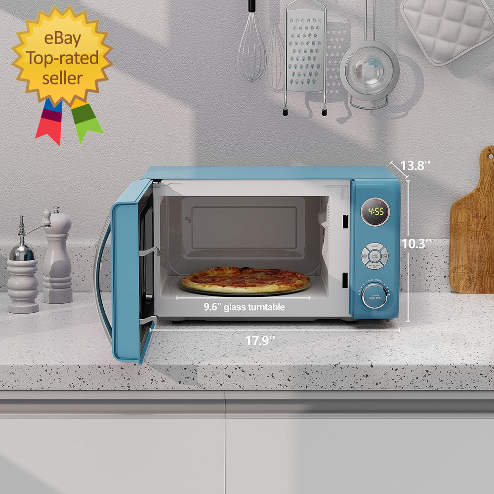 GLCMKA07BER-07 Retro Microwave Oven LED Lighting Pull Handle Design Child Lock