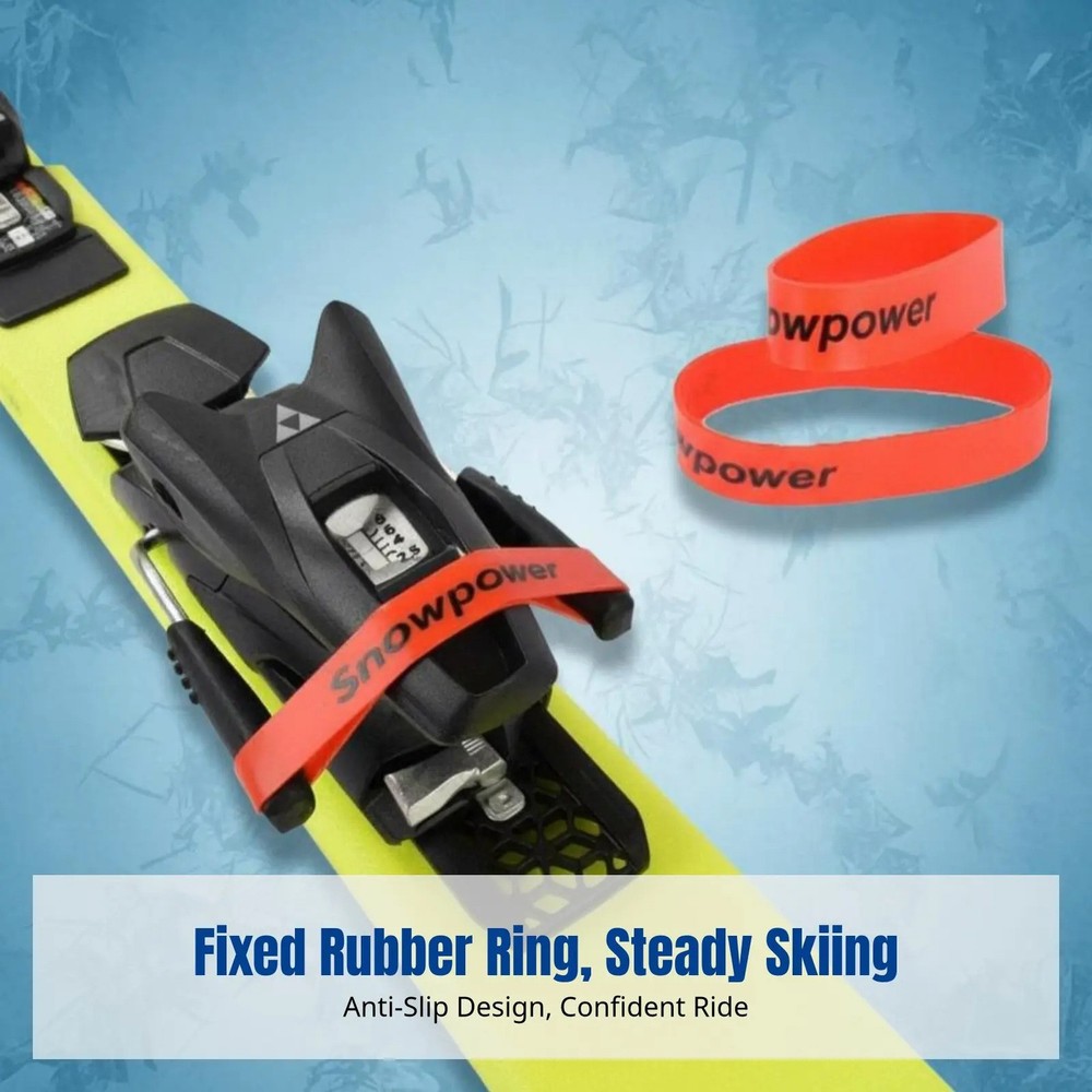 Ski Board Fixing Band, Double Holder Rubber Loop, Elastic Silicone Strap