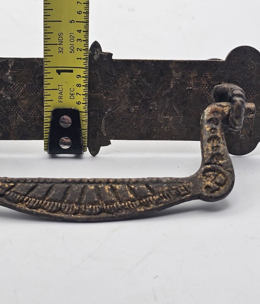 Antique Pressed Brass Drawer Pulls Ornate Gothis Style ~ 2 Pairs