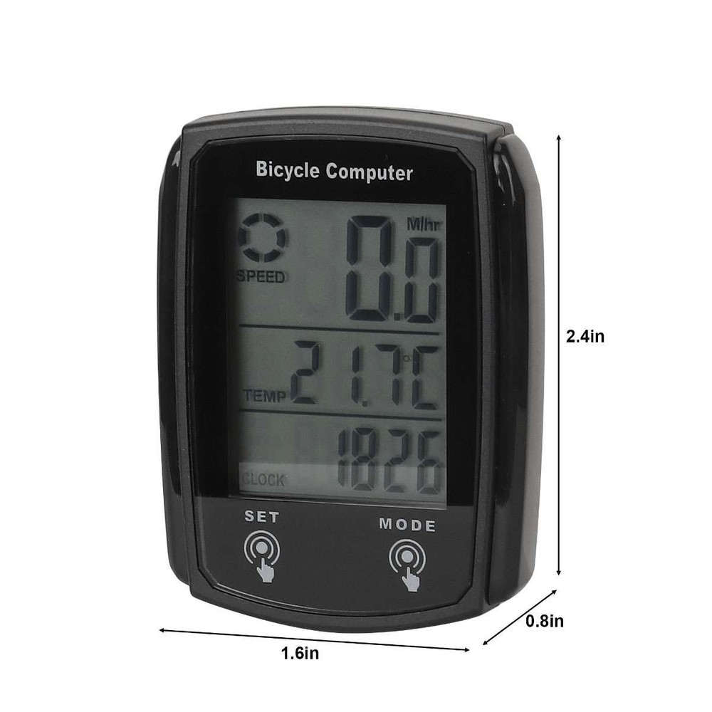 Bike Bicycle Speedometer Cycle Digital Odometer Computer Waterproof LCD Display