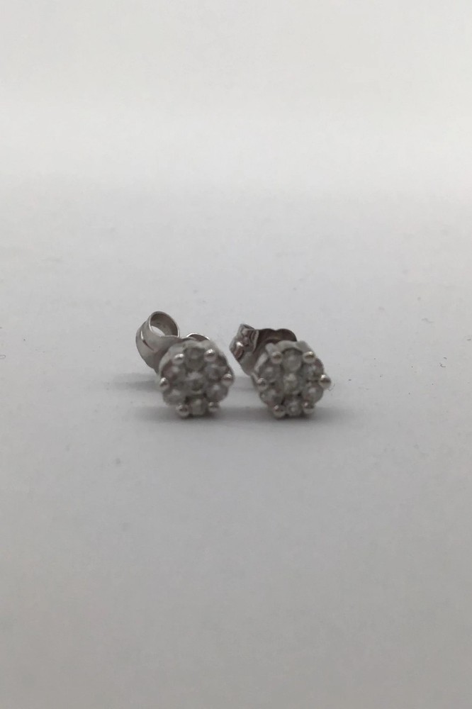 Bent Sorensen 14K Gold Stud Earrings with Diamonds