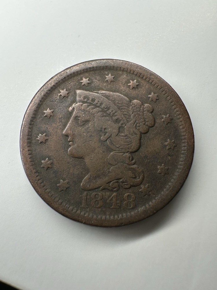 1848 Large Cent Nice Original Fine CHRC
