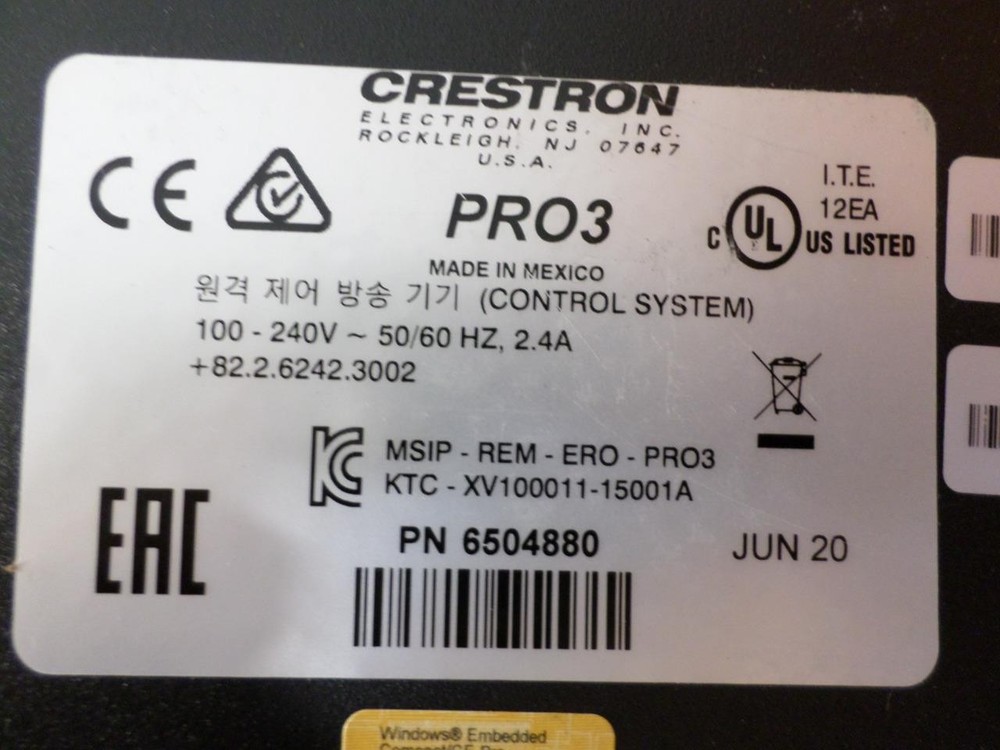 Crestron PRO3 - Processor Controller 3-Series Control System 6504880