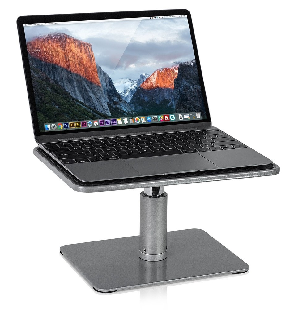 Mount-It! Adjustable Height Laptop Stand for MacBook Pro, Ergonomic Silver