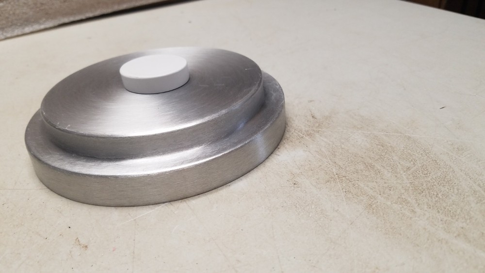 6" Round Brushed Aluminum Disk (C)