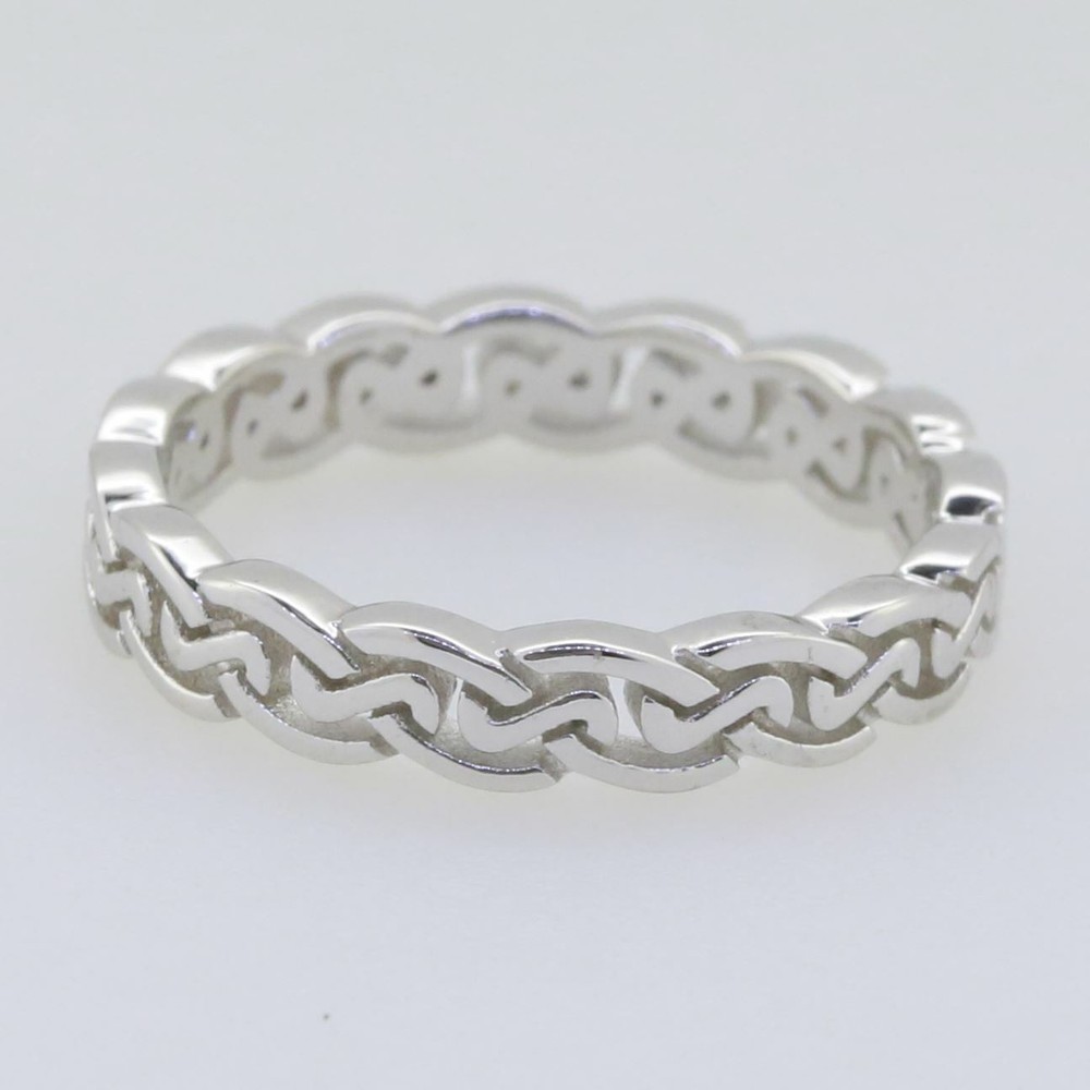Sterling Silver 4 mm Celtic Knot Band Ring