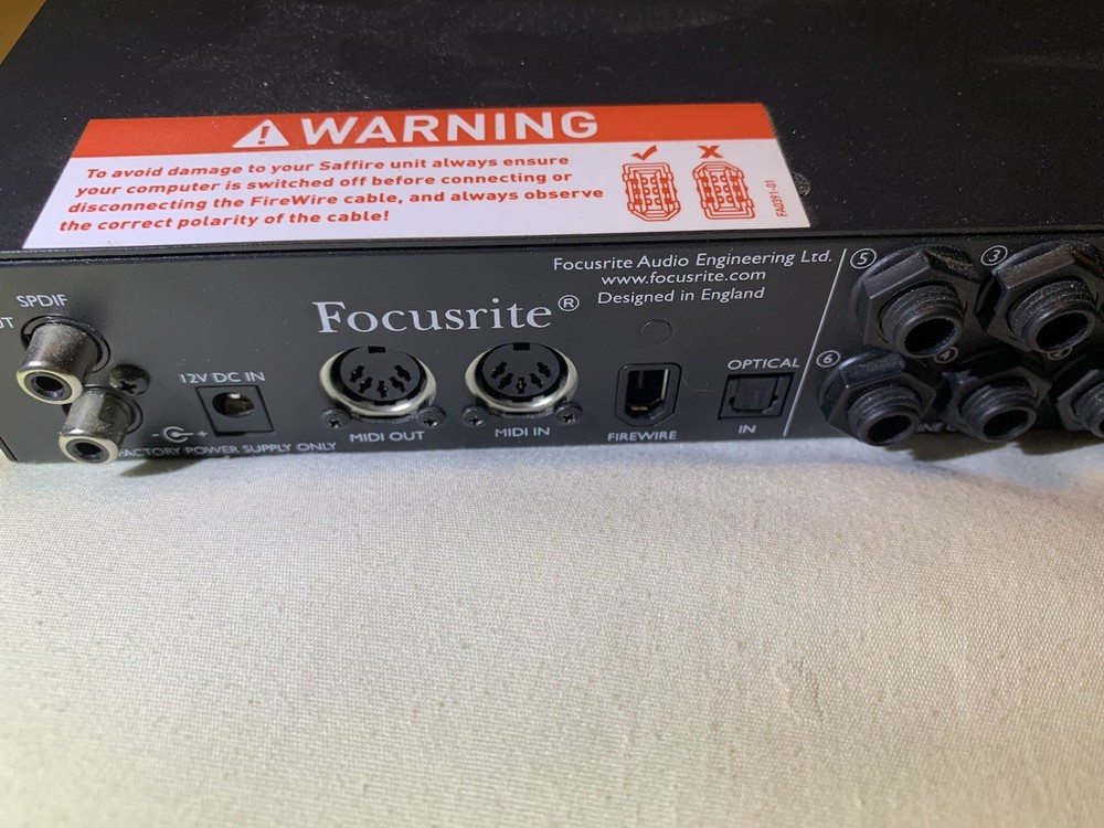 Focusrite Saffire PRO 26 Firewire Digital Audio Interface Power Cords WORKING