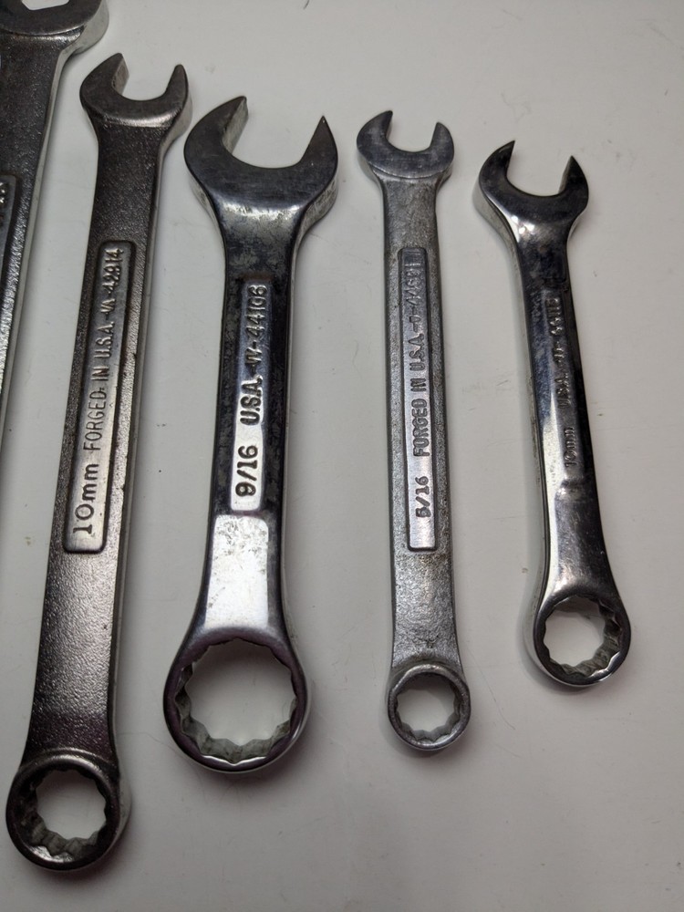 Nine Craftsman Combination Wrenches
