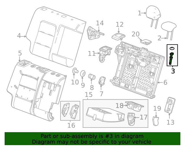 Genuine GM Headrest Guide 26547375