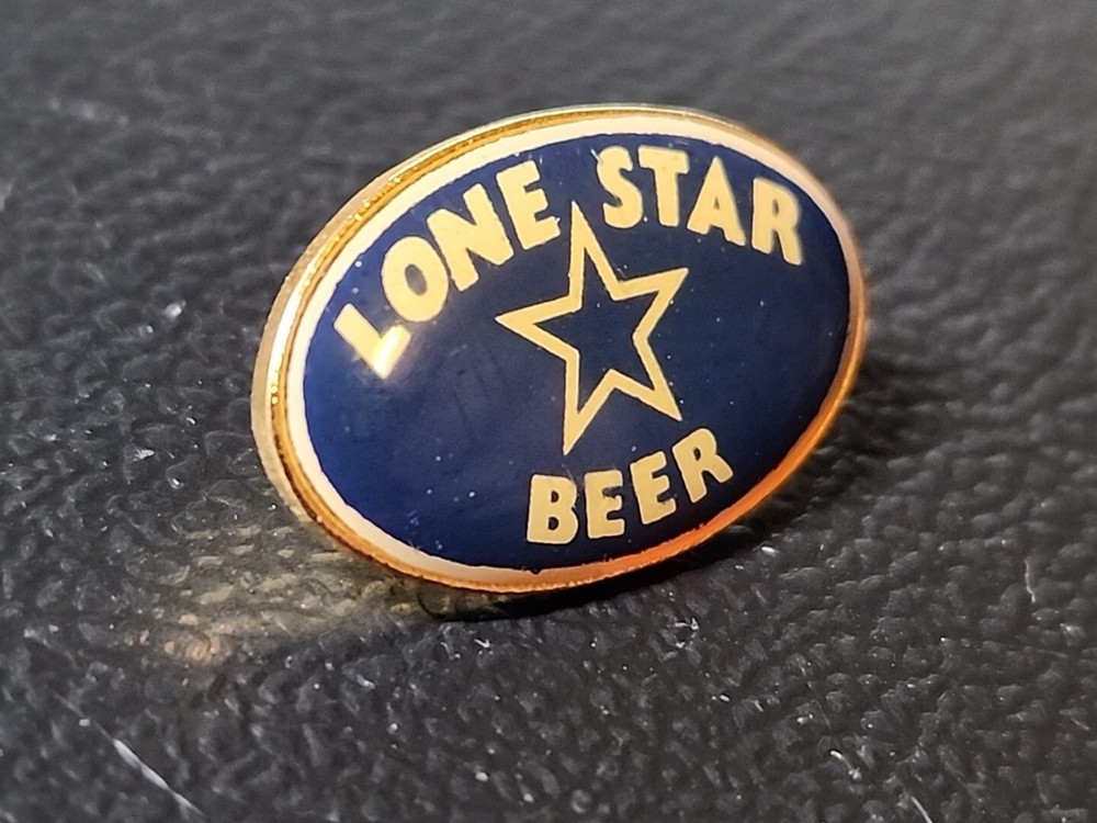 Lone Star Beer Blue Oval Hat Lapel Uniform Jacket Pin