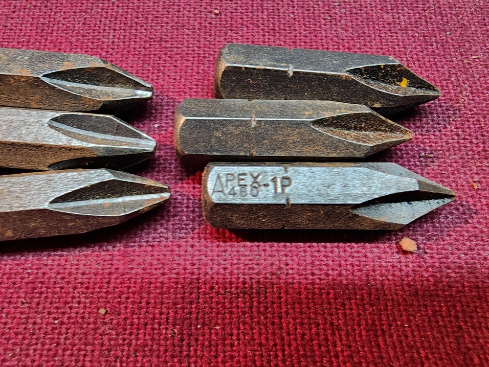 Apex 480 Hex Insert Bits Phillips #1,2,3,4 (12pcs)