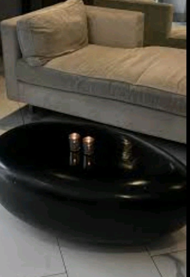 1970s Black Jason Phillips Riverstone Coffee Table