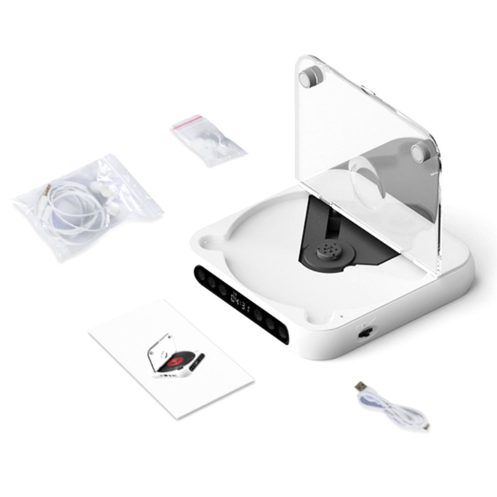 1PC Versatile CD Player 5V2A BT 5.3 CD/CD-R/CD-RW/MP3/WAV Essential For Learning