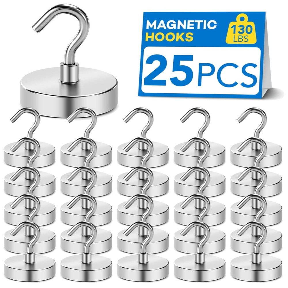 Heavy-Duty Magnet Hooks - Fridge, Ceiling, Locker