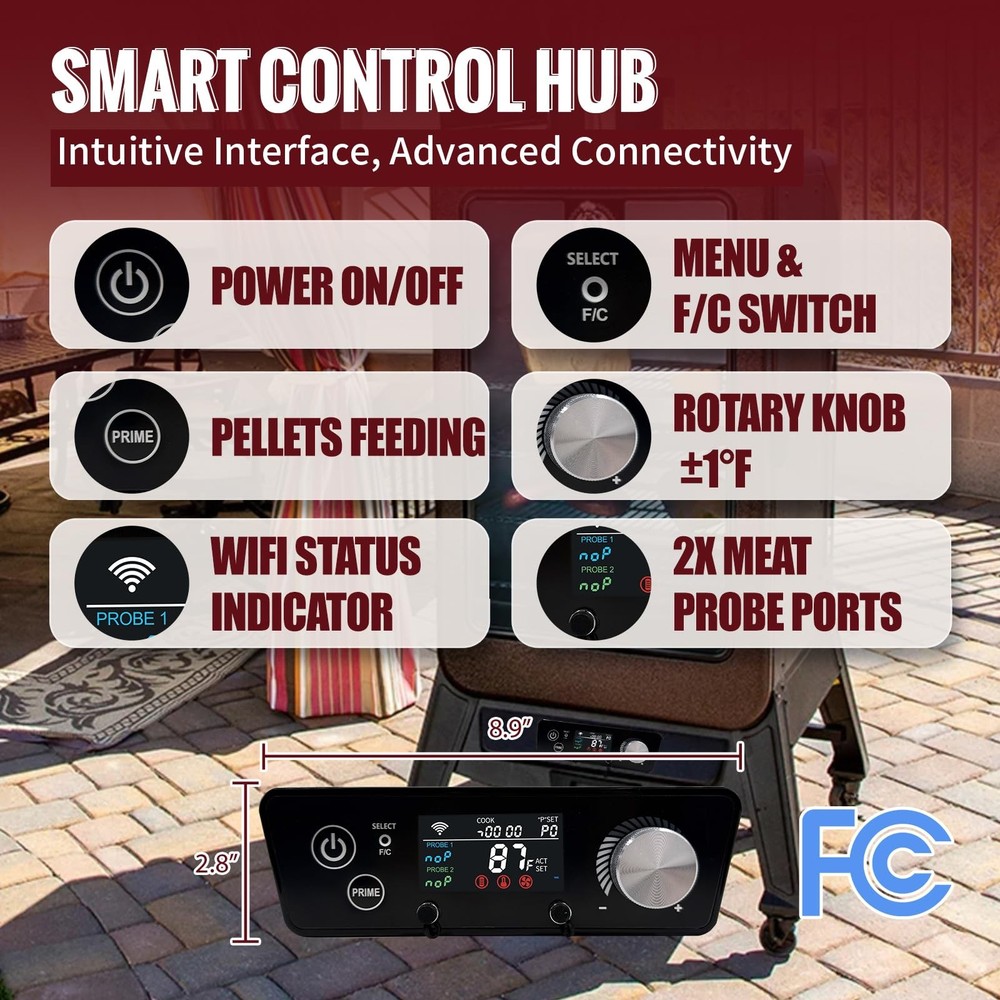 Smart WiFi PID Trapezoid Controller Kit for Pit Boss Vertical Pellet Smoker