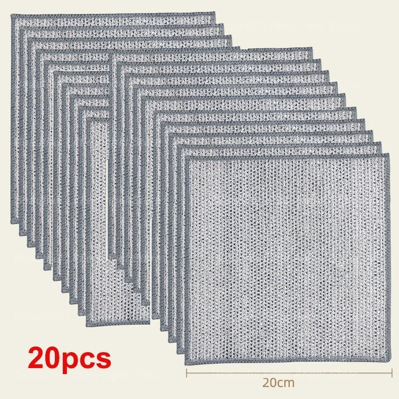 20pcs Multipurpose Wire Miracle Cleaning Clothes Thickened Cleaning Sponge Scrub
