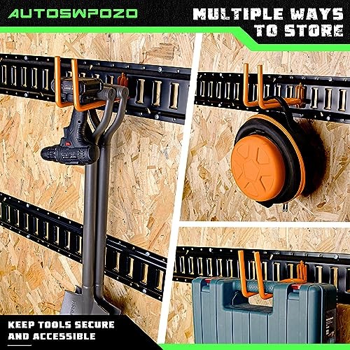 4-Pack E-Track Heavy Duty Shovel/Tool Hanger, E Track Hooks for Tools, 4 Pack