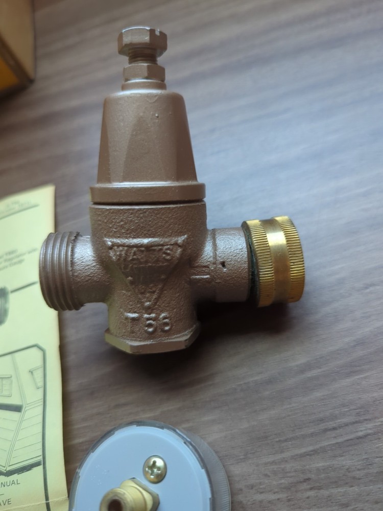 Watts No. T56, T56G Water Pressure Fill Valve Regulator For Recreational Vehicle
