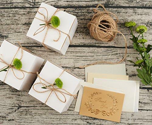 Mesha Small White Gift Boxes 4x4x4 (100 Pack) Gift Boxes with Lids for