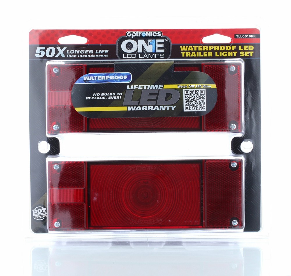 Optronics Waterproof LED Low Profile Trailer Light Kit Includes Driver & Passeng