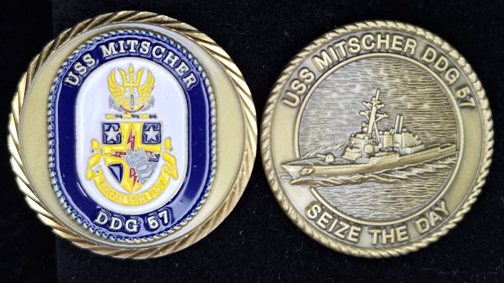 DDG-57 USS MITSCHER "Seize the Day" - Navy Challenge Coin