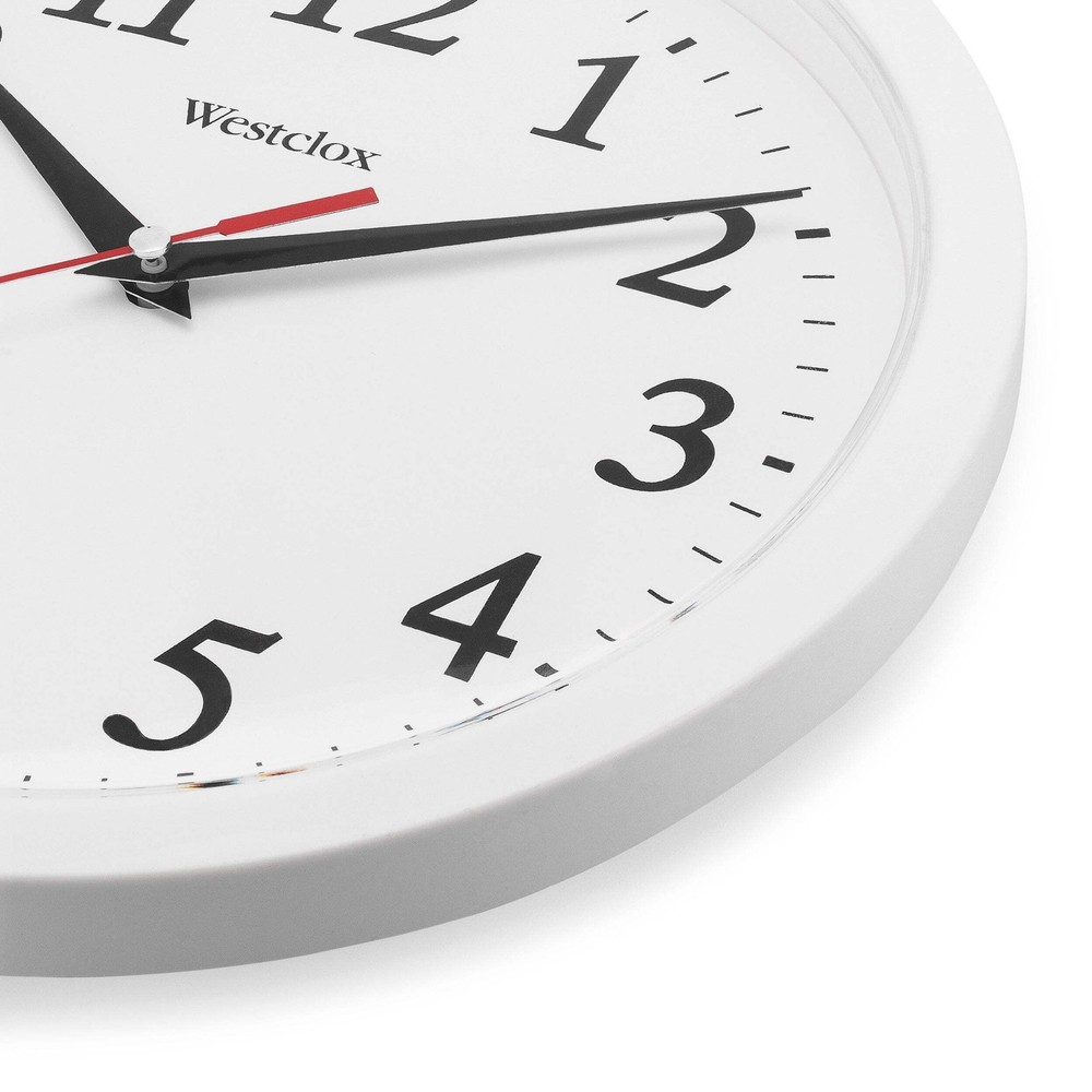 Westclox 9.75" Basic White Wall Clock – Easy-to-Read Dial