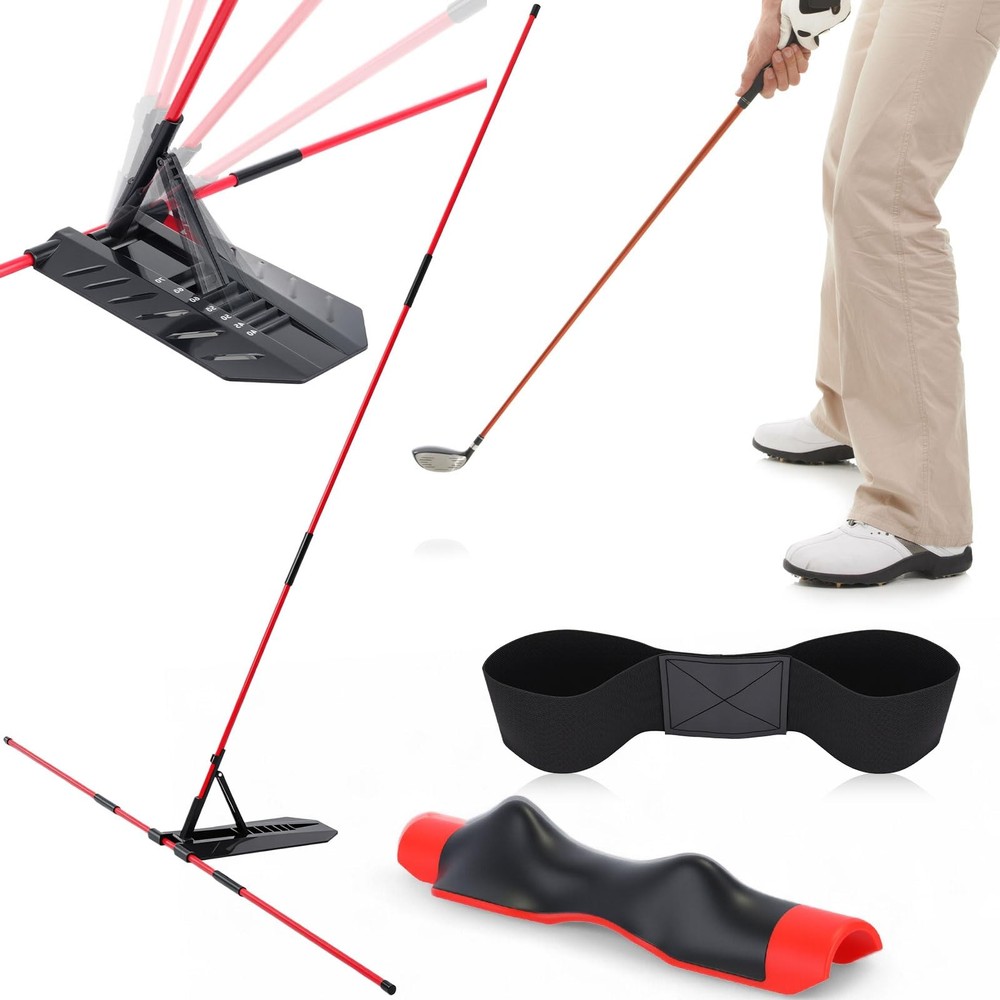 Golf Alignment Sticks and Swing Trainer with Angle Holder for Aiming Putting ...