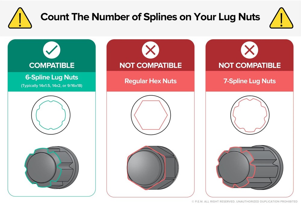 StanceMagic Large 6 Point Spline Drive Tuner Replacement Socket Key Tool for ...