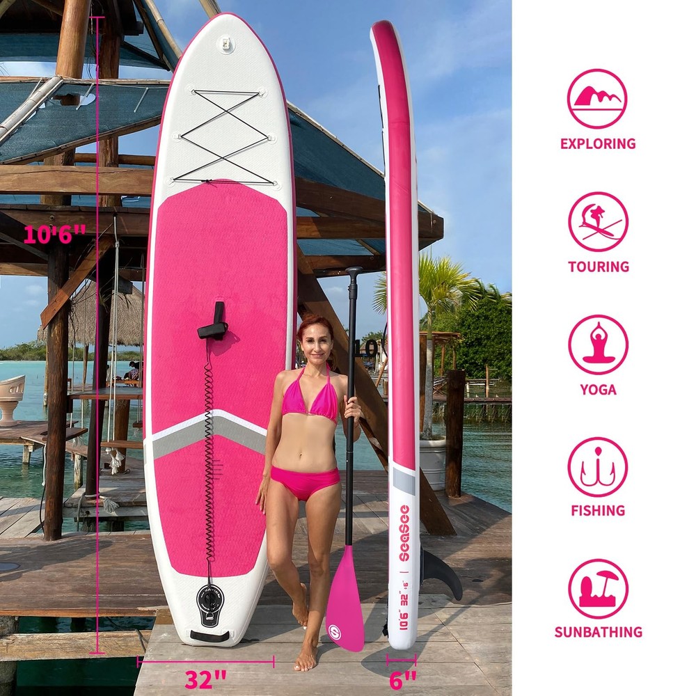 Inflatable Stand Up Paddle Board with Sup Board Accessories, Durable, Lightwe...