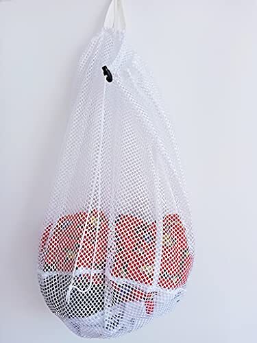 Small Commercial Mesh Laundry Bag with Handle and Drawstring for Dormitory,