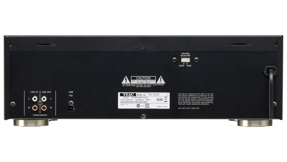 TEAC W-1200 - Double Cassette Deck - Black