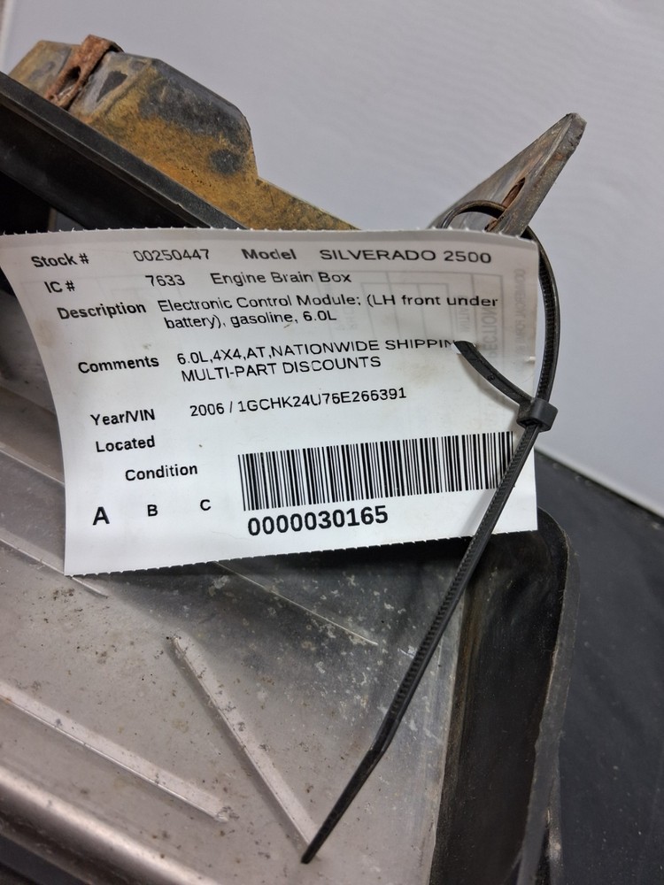 CHEVROLET SILVERADO 2500 PICKUP Engine Brain Box Electronic Control Module; (L