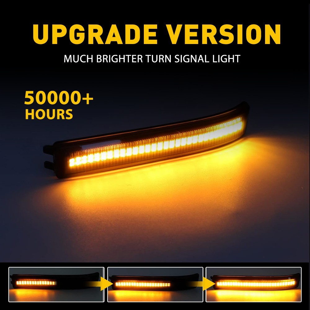 2x Switchback Side LED Mirror Signal Light Sequential For Ford F150 2009-2014