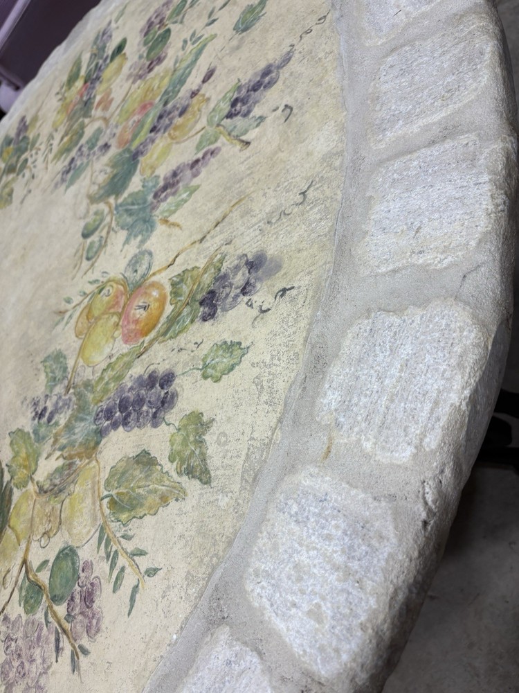 65190 Quality Decorator Cement Top Iron Table Dining Kitchen Table