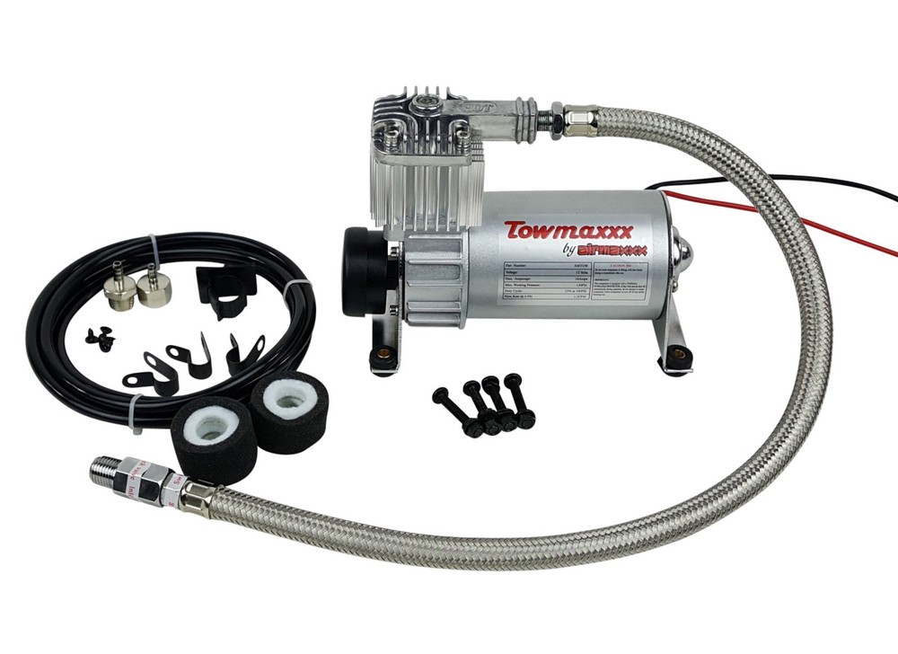 Air Helper Spring Load Level Kit Bolt On White Gauge Fits Silverado 2500 2001-10