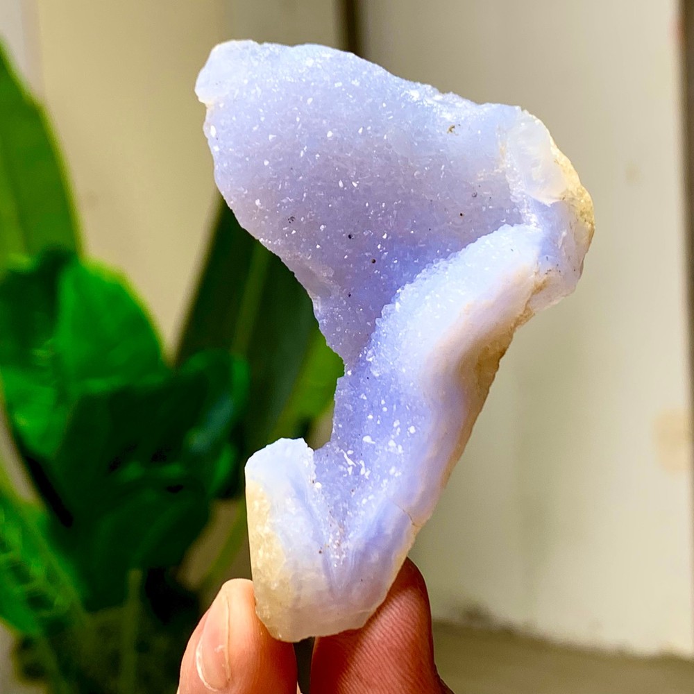 44GNatural Blue striped agate Crystal Chunks piece form Mineral Specimens