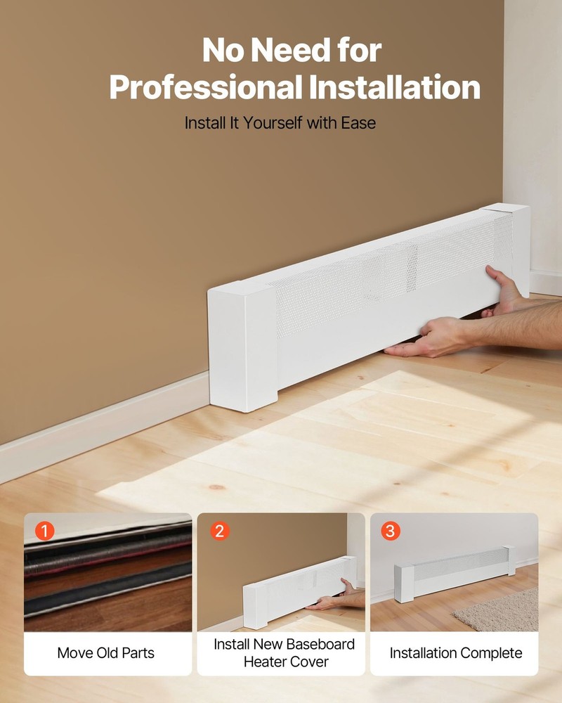 HOT/ Baseboard Heater Covers, Basic Series 3 ft Standard Electric Heating Unit