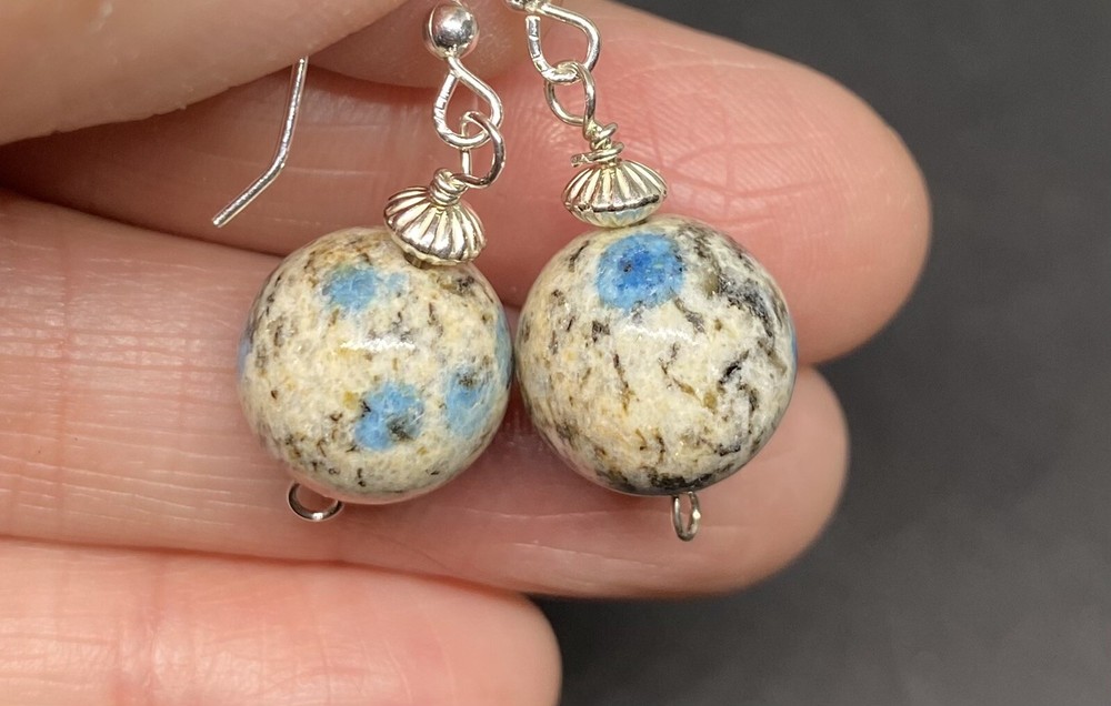 K2 Genuine Stone .925 Sterling Silver Earrings