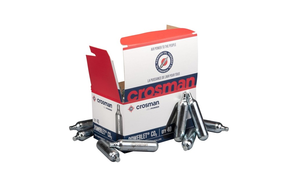 Crosman 12 Gram CO2 (40 Cartridges) Silver