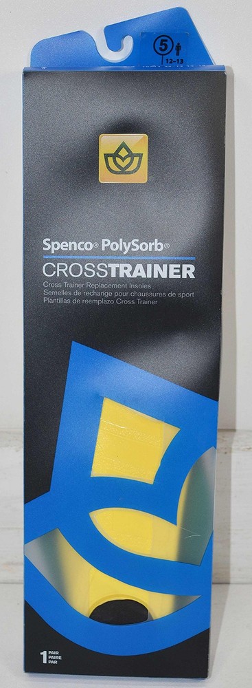New Spenco PolySorb CrossTrainer Replacement Insoles Size 5 (12-13)