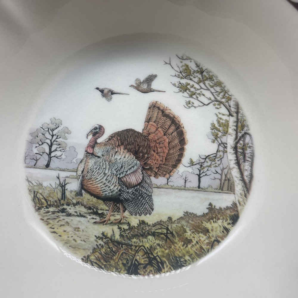 Legend British Heritage Earthenware Two (2) 7" Turkey Cereal/Soup Bowls Unused